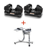 dumbbell bundle with rack red 90lbs