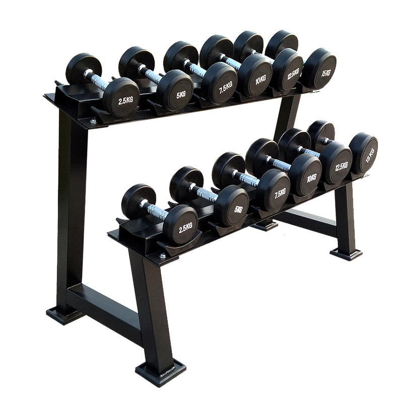 2 Tier Dumbbell Rack Set (Rack Only, Dumbbell Set 105kg, 135kg, 165kg)