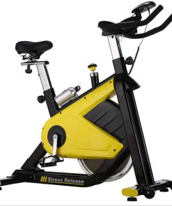 yellow exercise bike