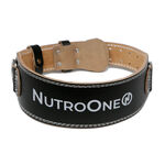 NutroOne_Premium Leather Weightlifting Belt with Back Supporting Soft Pad and Metal Chain (1)