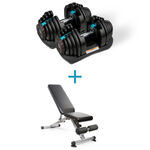 nutroone dumbbell with Foldable Utility Bench- 590lbsbs