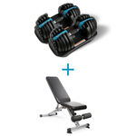 nutroone dumbbell with Foldable Utility Bench- 52lbs